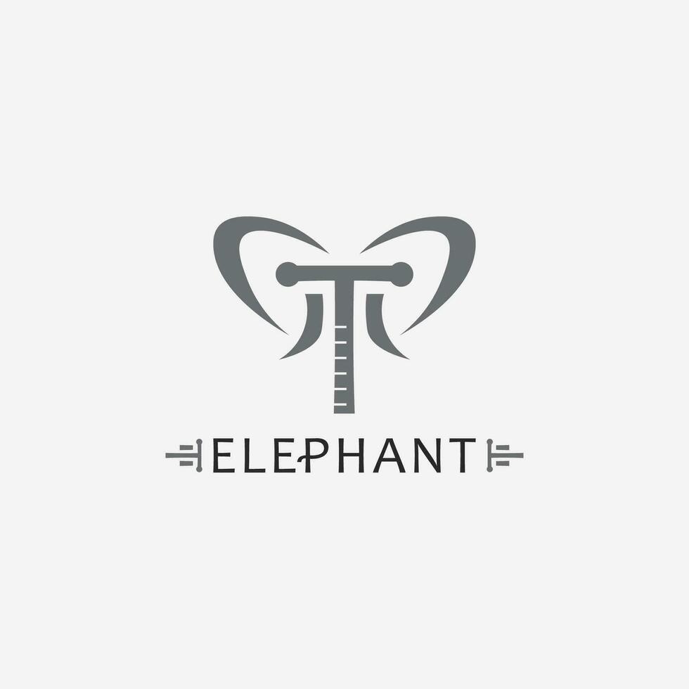 modèle de conception d'illustrateur de vecteur de logo d'éléphant