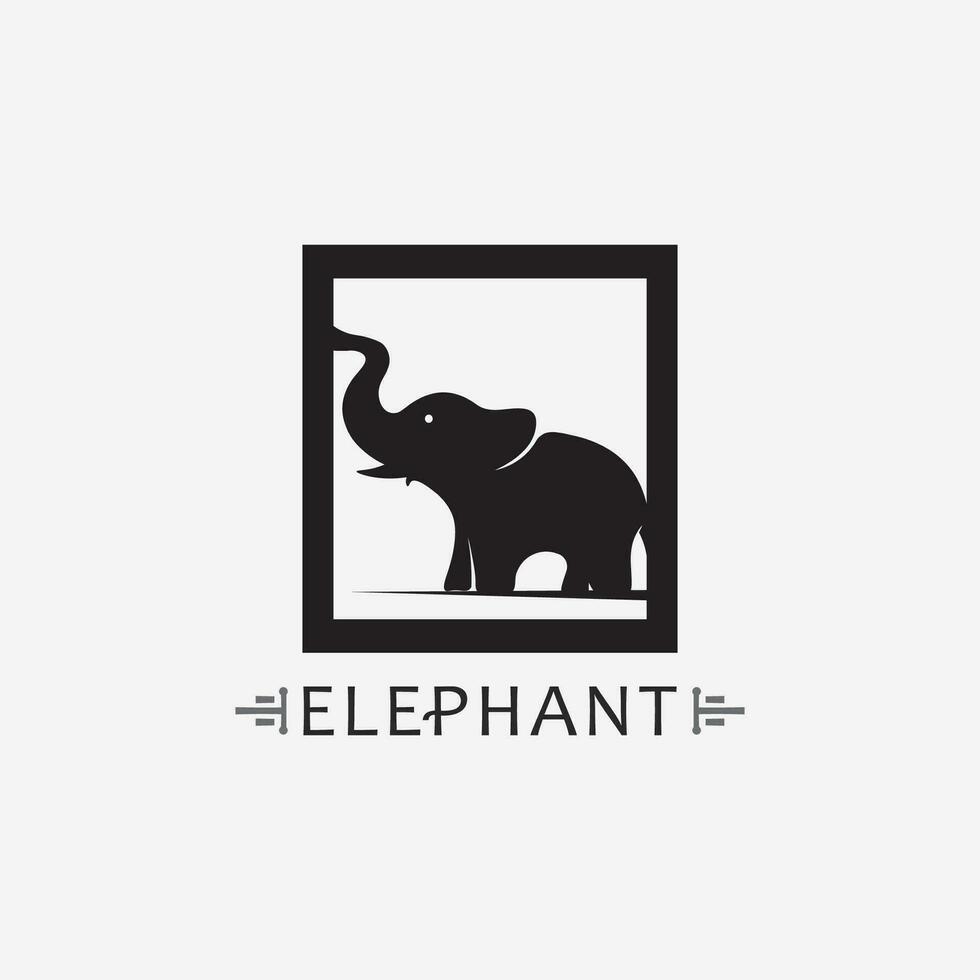 modèle de conception d'illustrateur de vecteur de logo d'éléphant