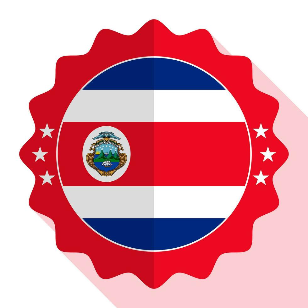 costa rica qualité emblème, étiqueter, signe, bouton. vecteur illustration.