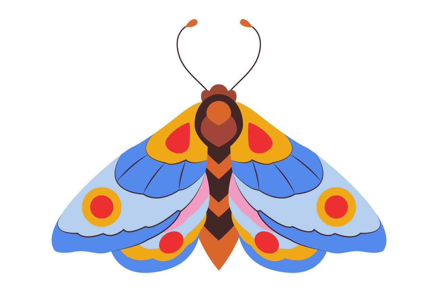 coloré papillon icône logo isolé. magnifique papillon illustration vecteur