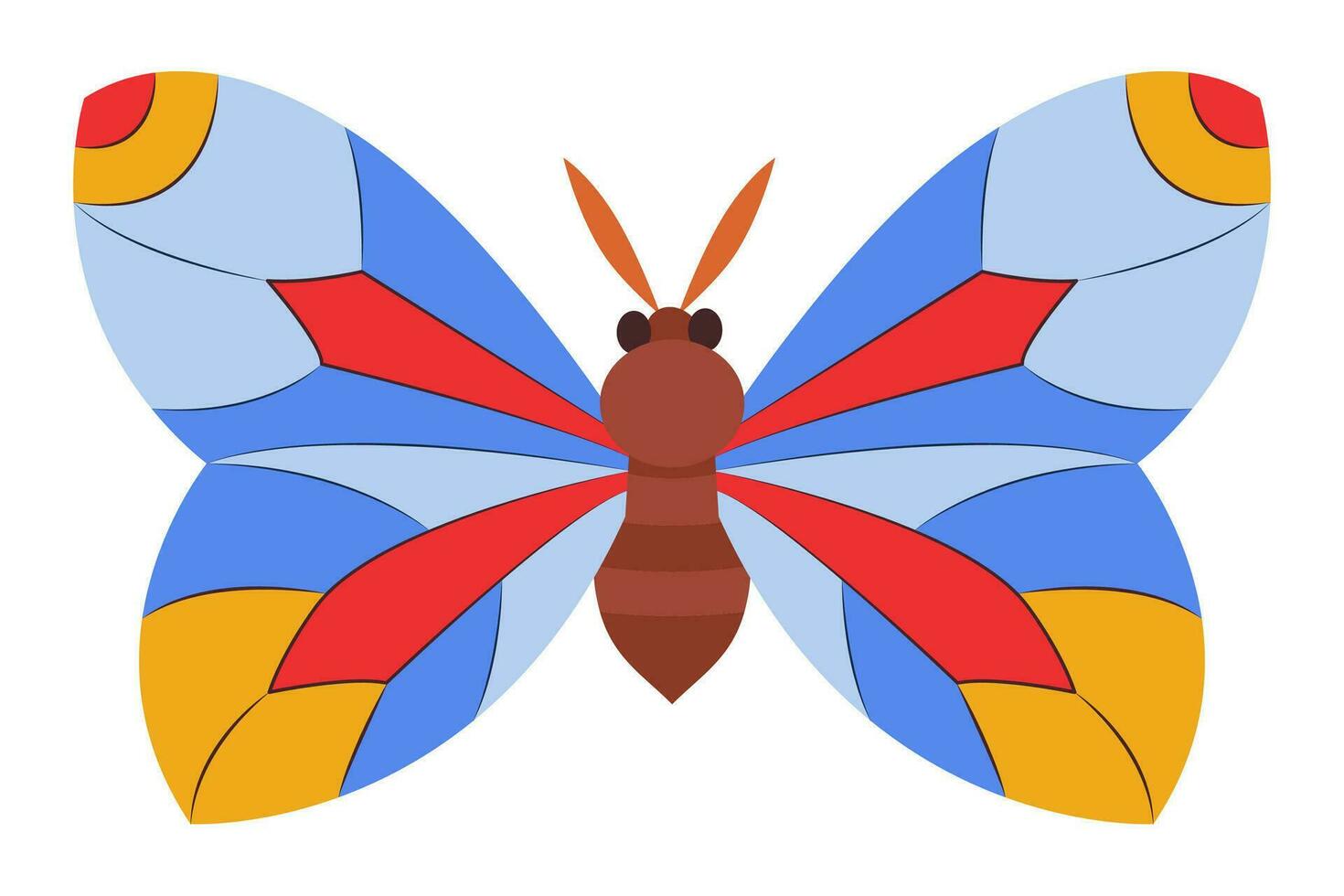 coloré papillon icône logo isolé. magnifique papillon illustration vecteur