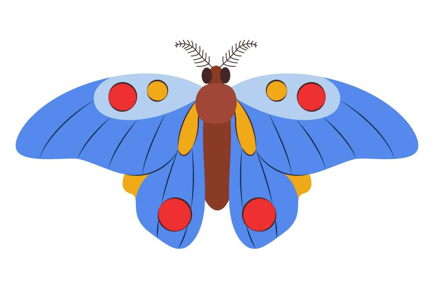 coloré papillon icône logo isolé. magnifique papillon illustration vecteur