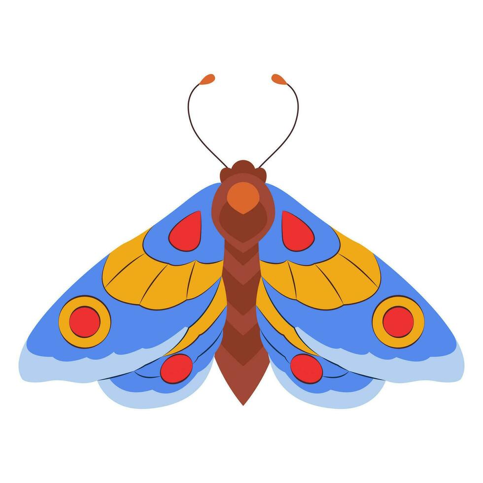 coloré papillon icône logo isolé. magnifique papillon illustration vecteur