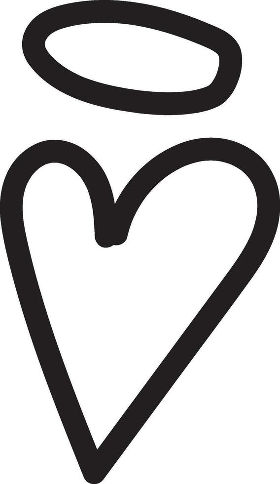 cœur griffonnage, l'amour symbole, arrière-plan, illustration, Valentin, valentines, dessin, griffonner, contour vecteur