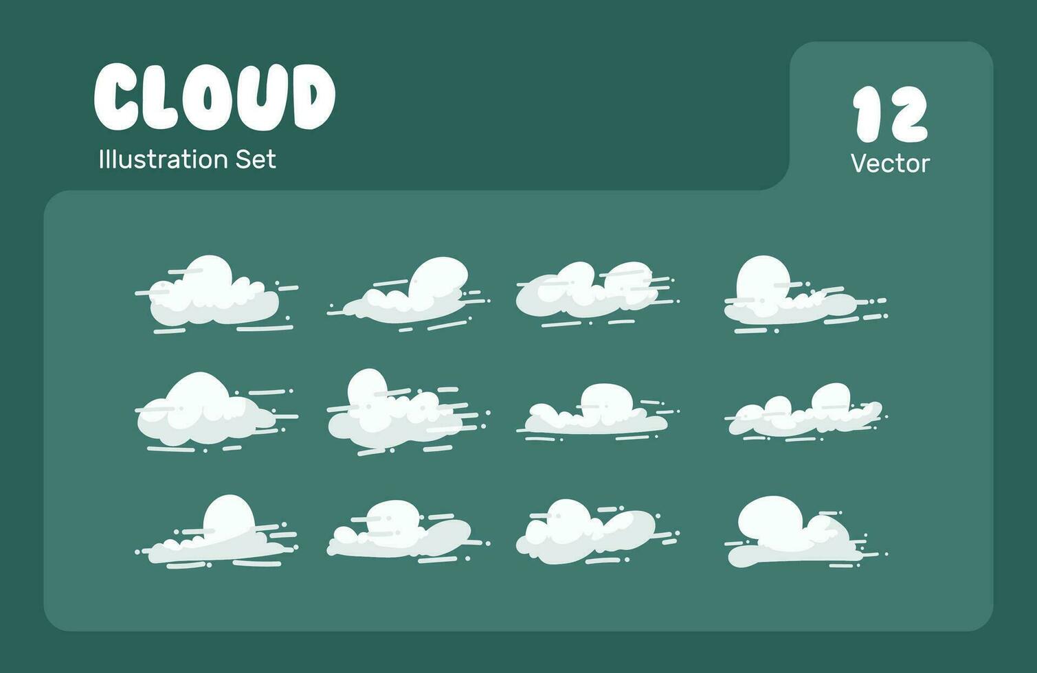 nuage illustration vecteur ensemble