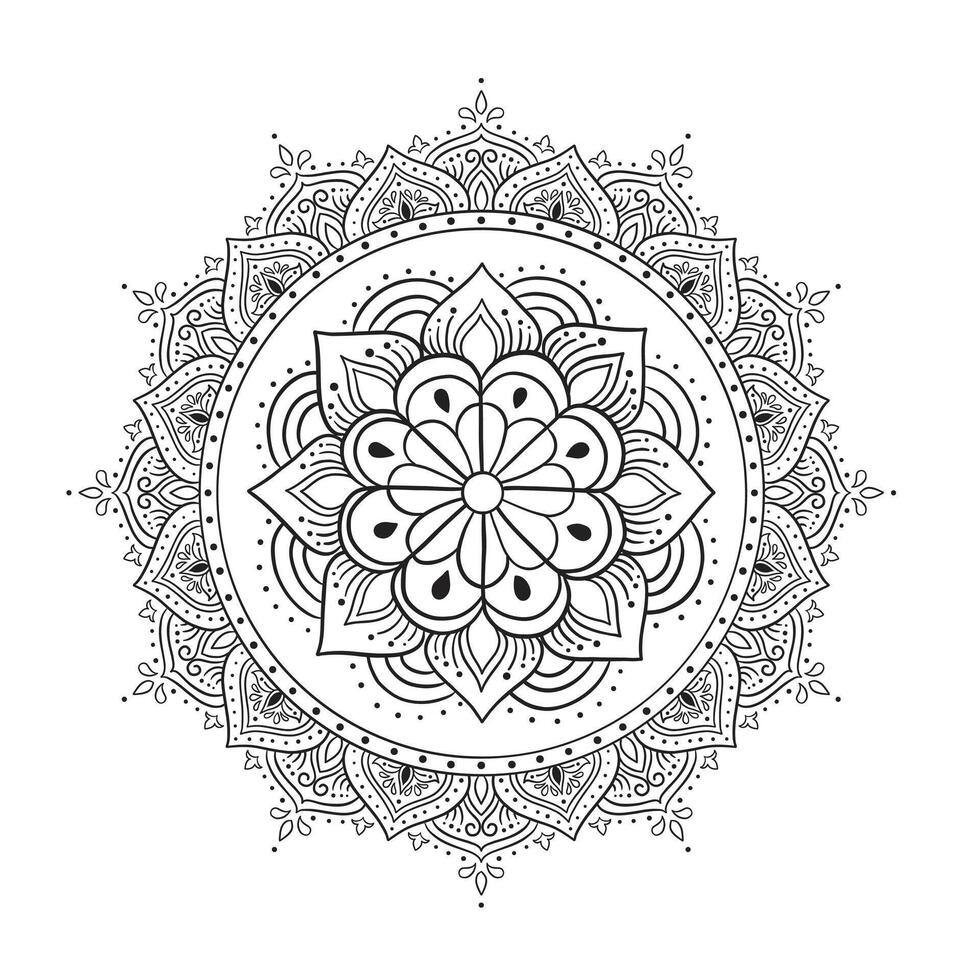 fleuri circulaire mandala multicolore dessins vecteur