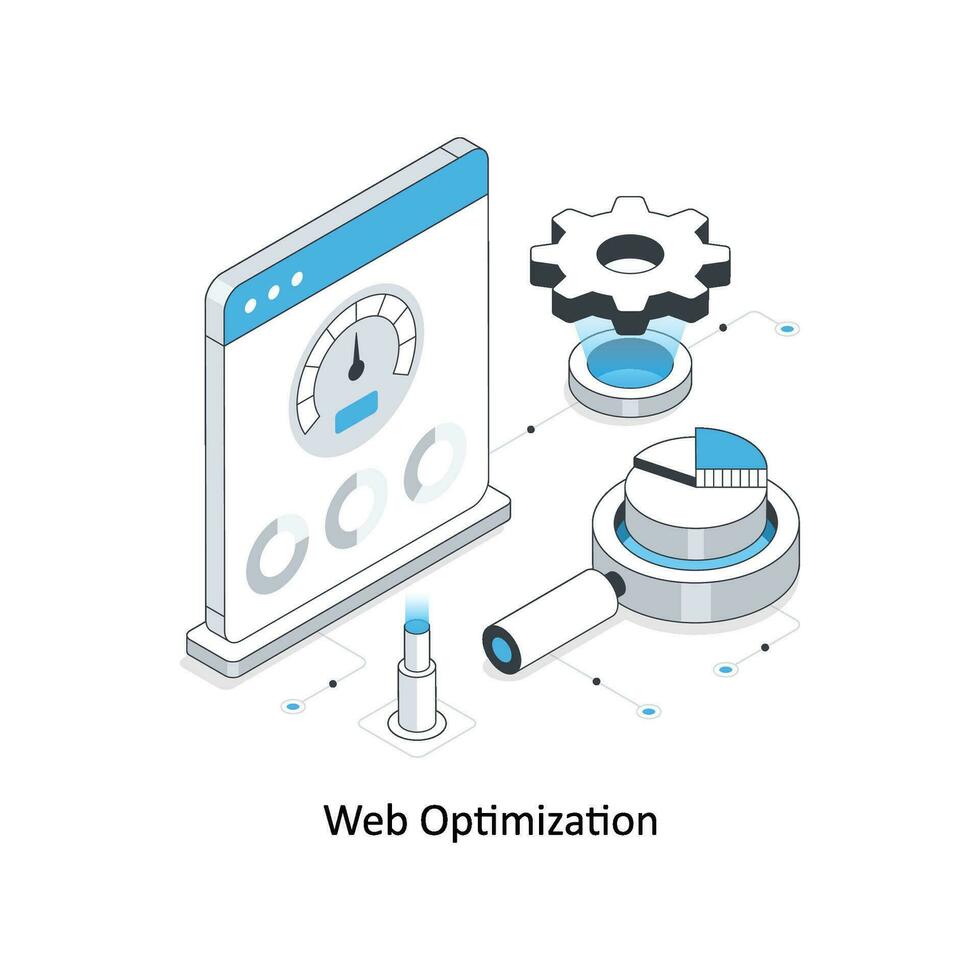 la toile optimisation isométrique Stock illustration. eps fichier vecteur