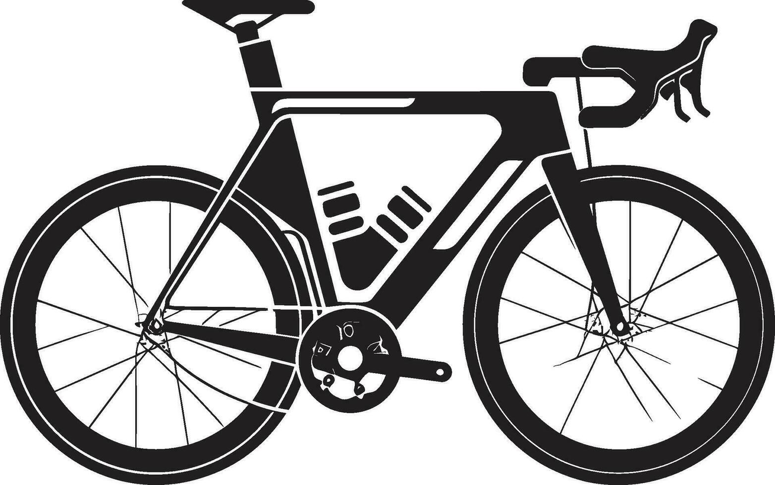 Urbain cycle vecteur bicyclette logo lisse balade noir vélo symbole