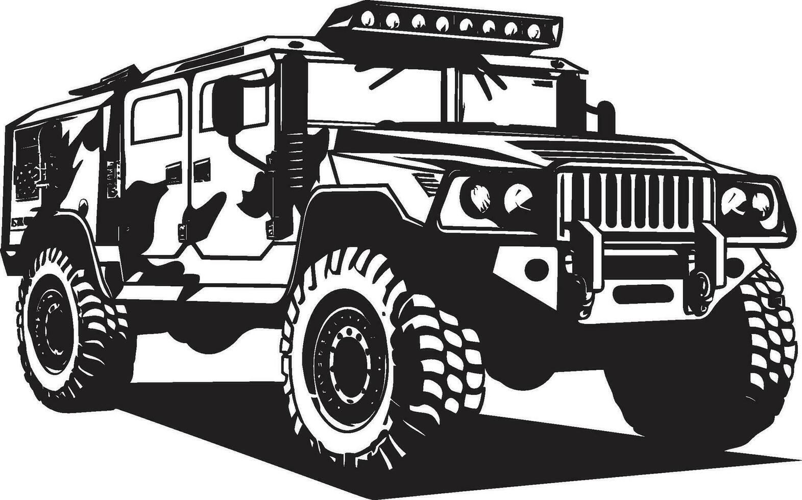 éclaireur reconnaissance noir 4x4 emblème tactique vagabond vecteur noir logo emblème