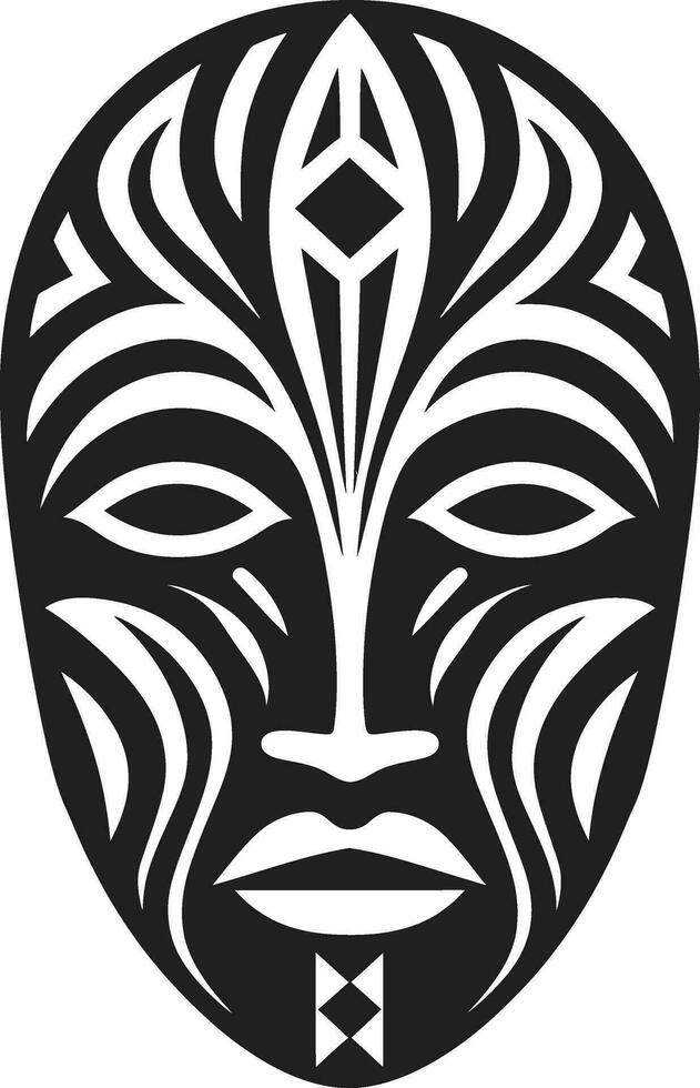 ancestral visions tribal masque dans vecteur forme ritualiste fils africain tribu masque emblème