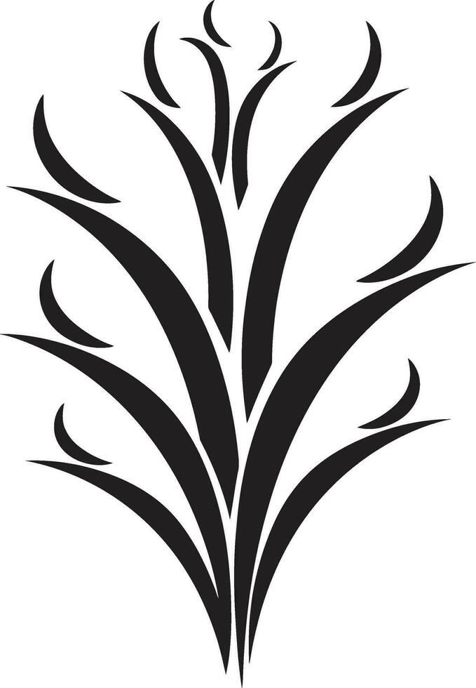 vert essence noir aloès plante logo emblème à base de plantes éclat aloès vecteur noir icône conception