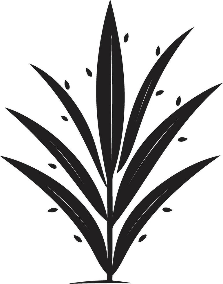 en bonne santé récolte vecteur aloès Vera icône vert sérénité aloès Vera noir logo icône