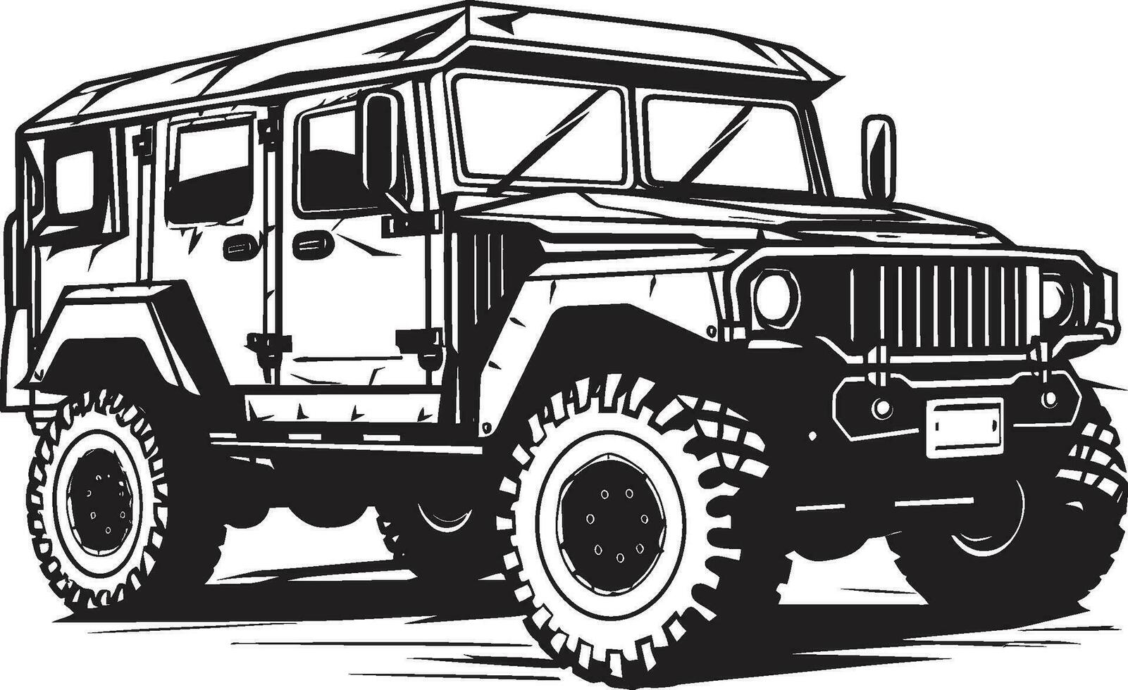 éclaireur reconnaissance noir 4x4 emblème tactique vagabond vecteur noir logo emblème