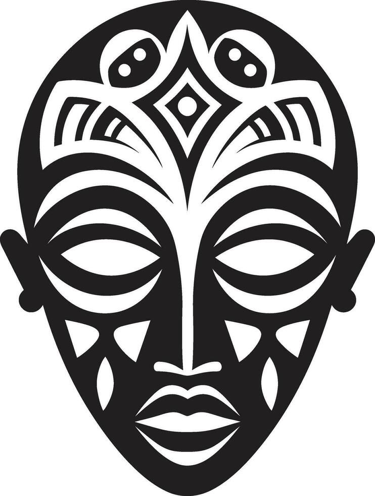 spirituel chroniques noir africain masque symbolique identité tribal emblème dans vecteur
