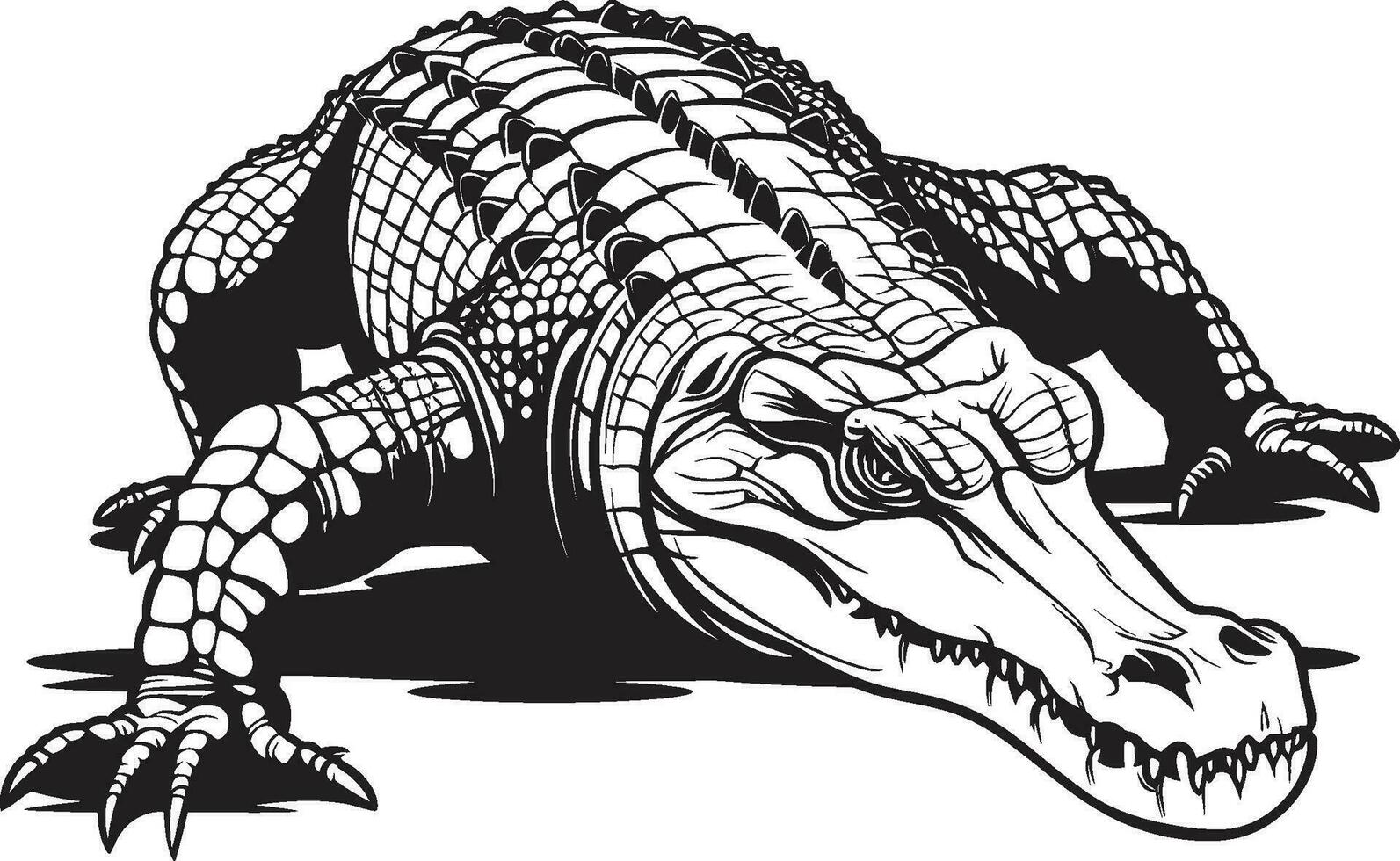 rivière s prédateur noir alligator logo féroce majesté vecteur alligator icône conception