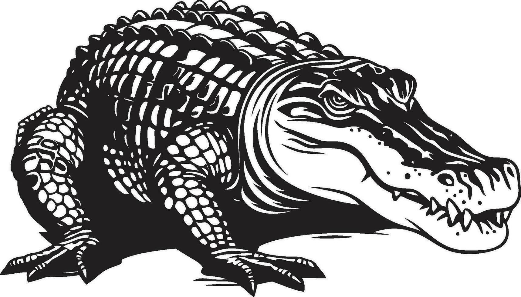 féroce majesté vecteur alligator emblème région sauvage règle noir alligator logo