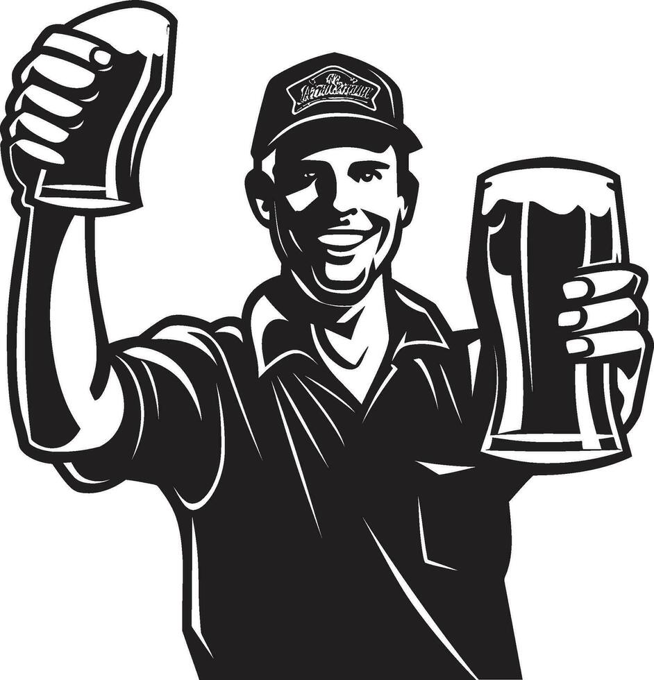 ale symbole vecteur Bière Stein icône à votre santé emblème noir Bière chope
