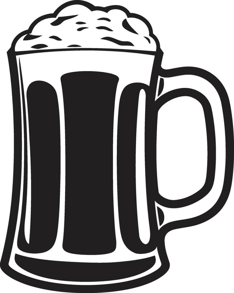 saut récolte vecteur Bière Stein logo pilsner icône noir Bière agresser conception