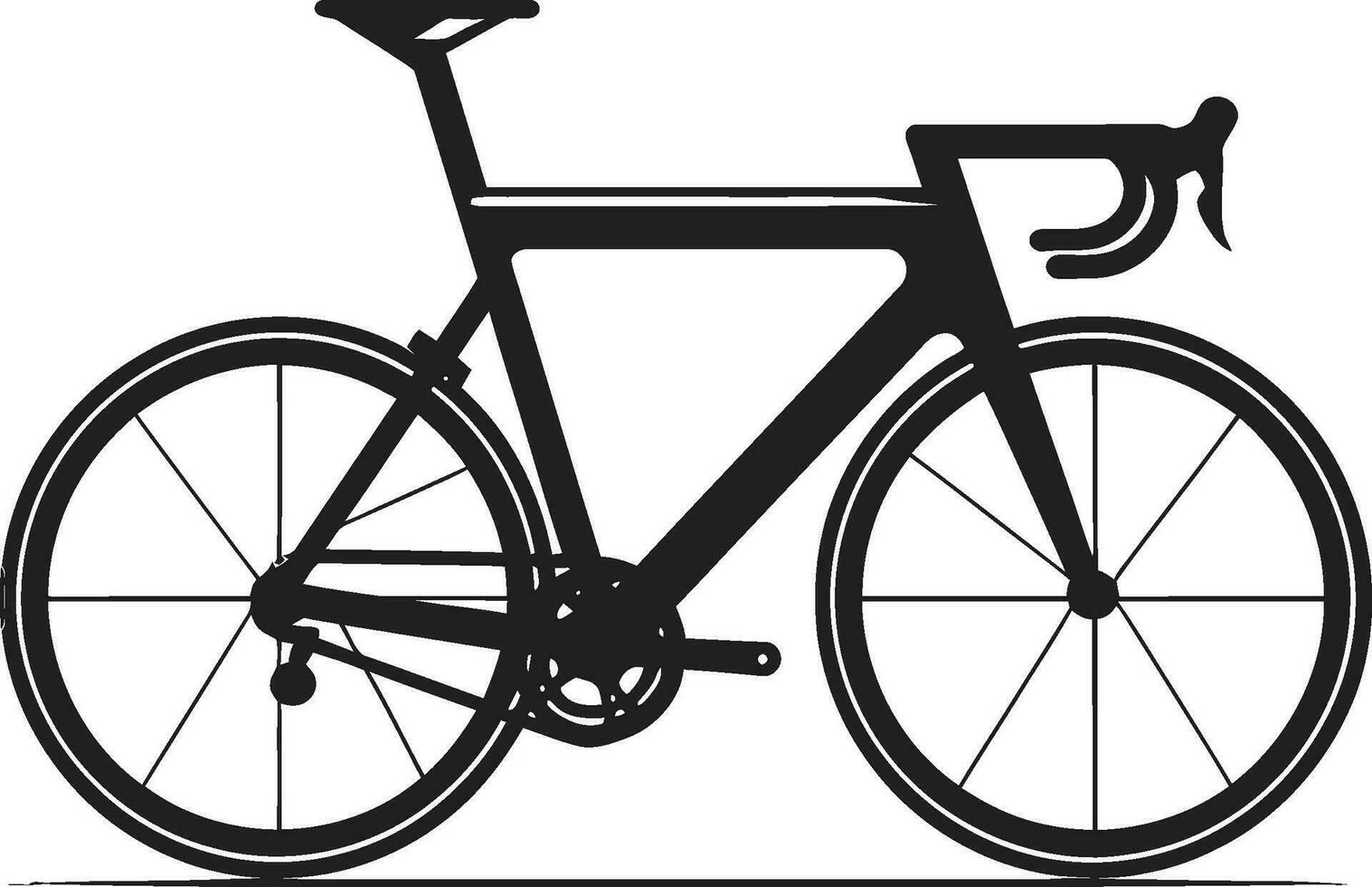 classique roue noir bicyclette conception cycle artisanat noir vecteur icône