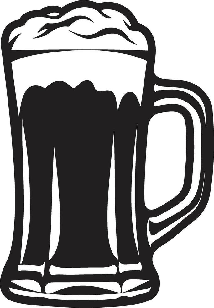 houblonné emblème vecteur agresser icône conception artisanat ale symbole noir Bière Stein