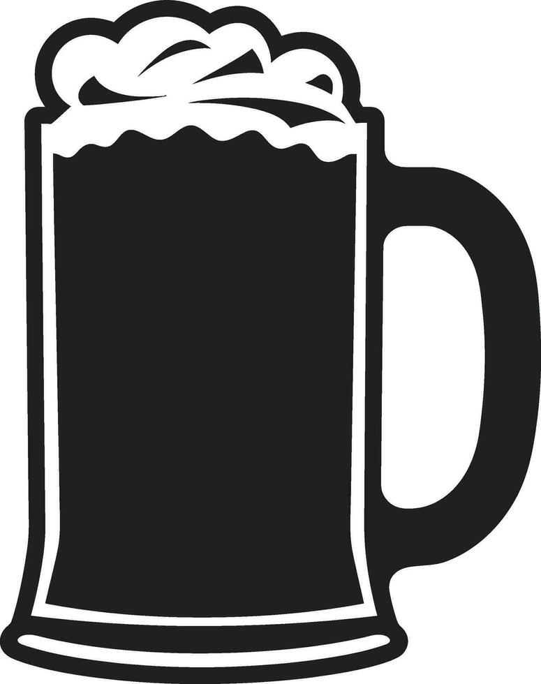 bière symbole noir ale chope saut récolte vecteur Bière Stein logo