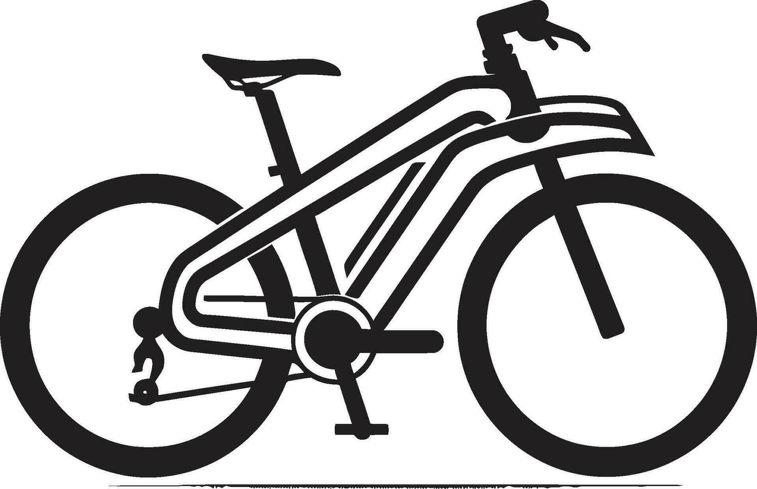 balade urbaine vecteur bicyclette logo icône cycliste élégant noir vélo emblème