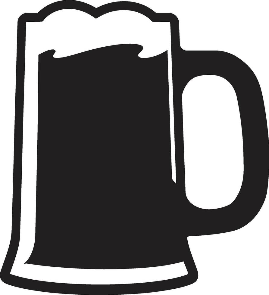 bière symbole noir ale chope saut récolte vecteur Bière Stein logo