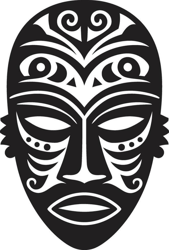 intemporel traditions africain tribal masque emblème conception complexe héritage vecteur logo de africain tribu masque