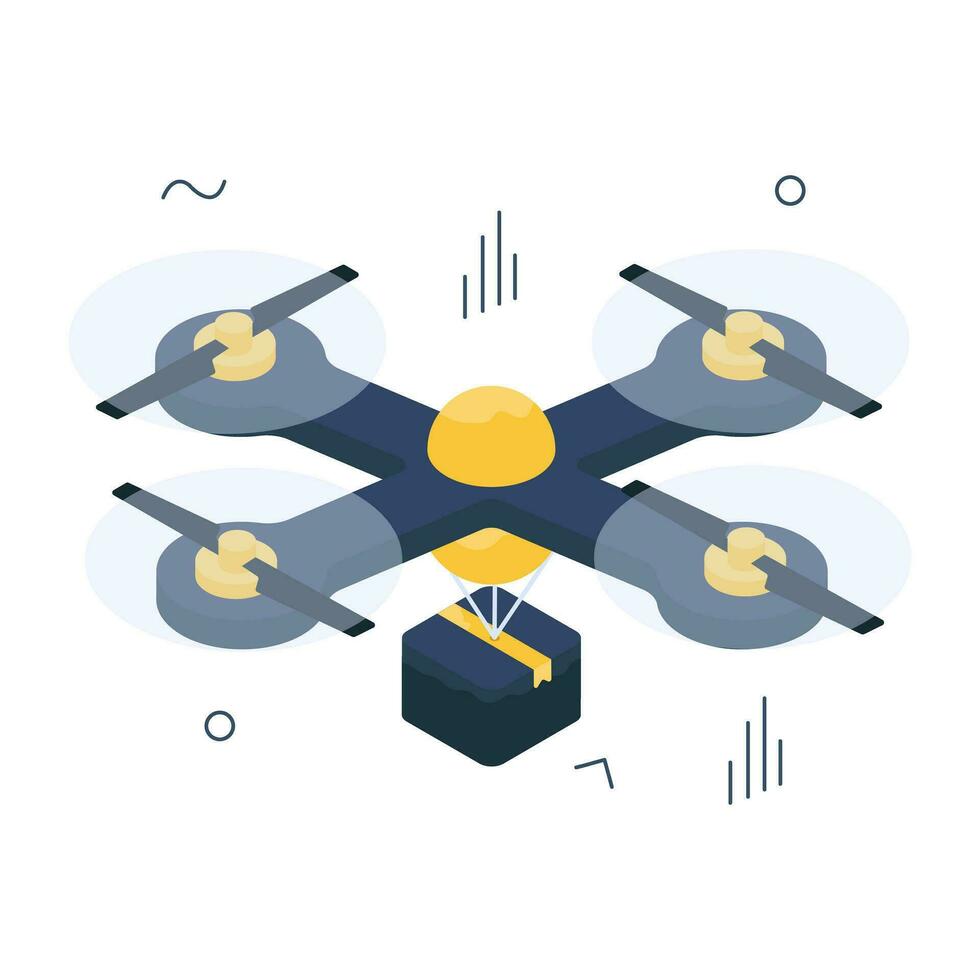 icône du design moderne de la livraison par drone vecteur
