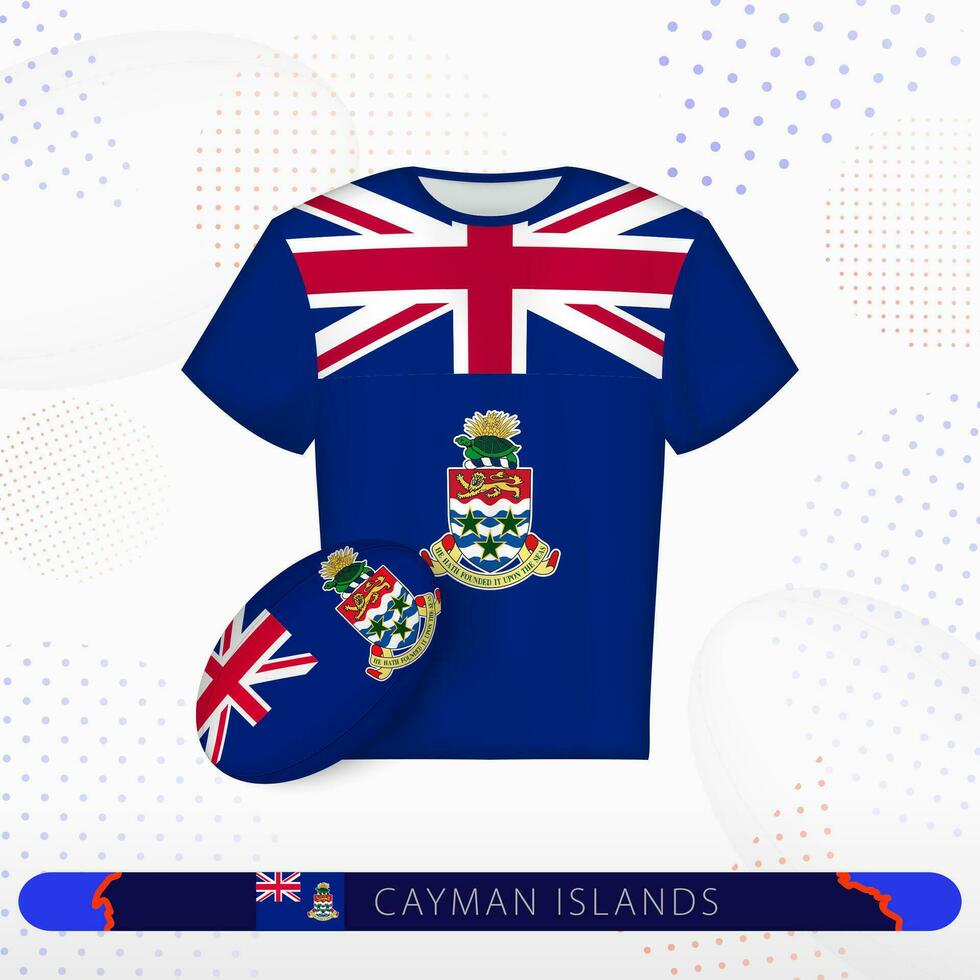 caïman îles le rugby Jersey avec le rugby Balle de caïman îles sur abstrait sport Contexte. vecteur