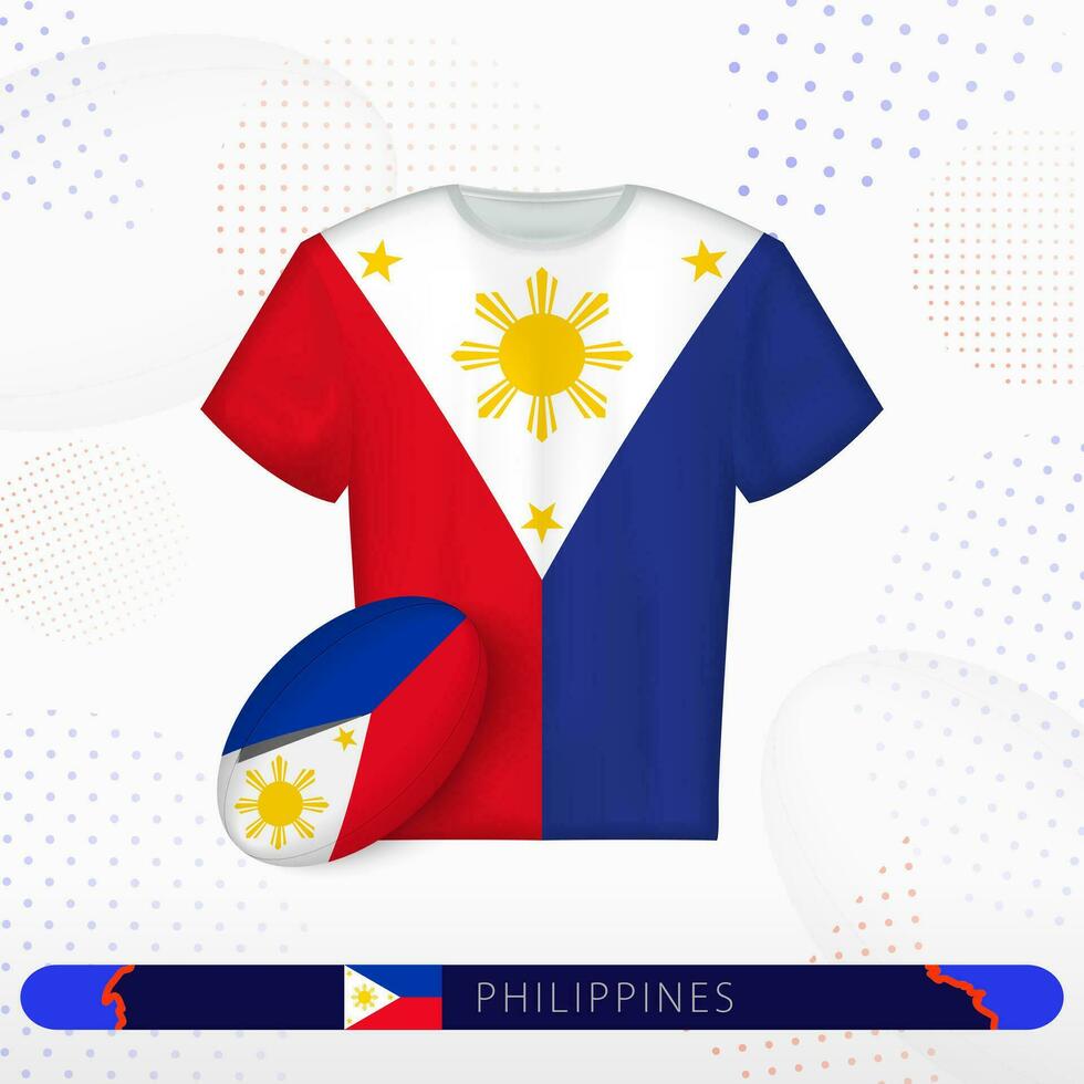 philippines le rugby Jersey avec le rugby Balle de philippines sur abstrait sport Contexte. vecteur