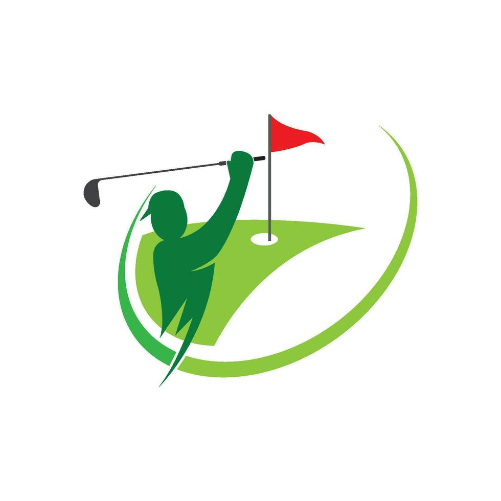 illustration vectorielle de golf logo modèle vecteur