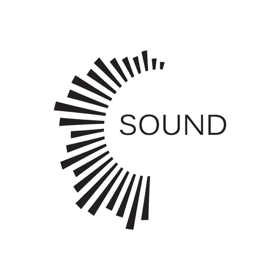 vecteur de logo d'illustration d'onde sonore