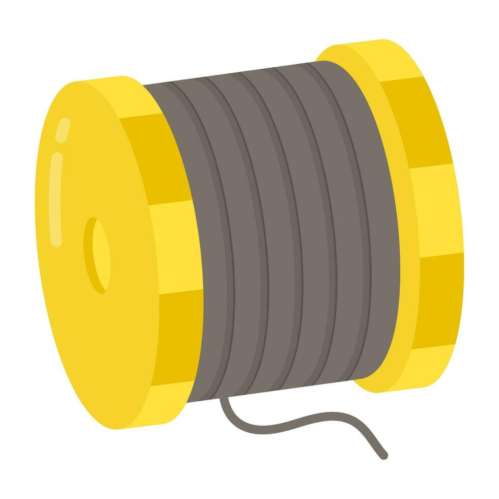 une icône de conception unique de bobine de fil vecteur