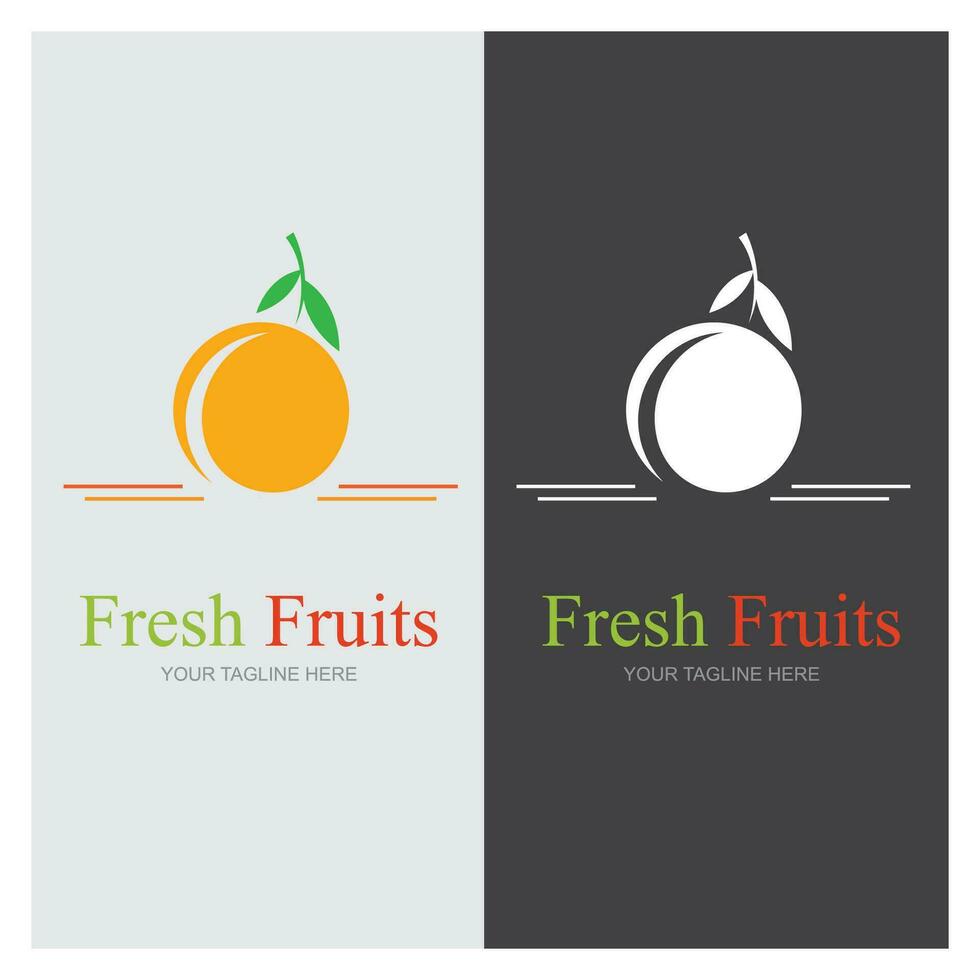 Frais des fruits logo vecteur