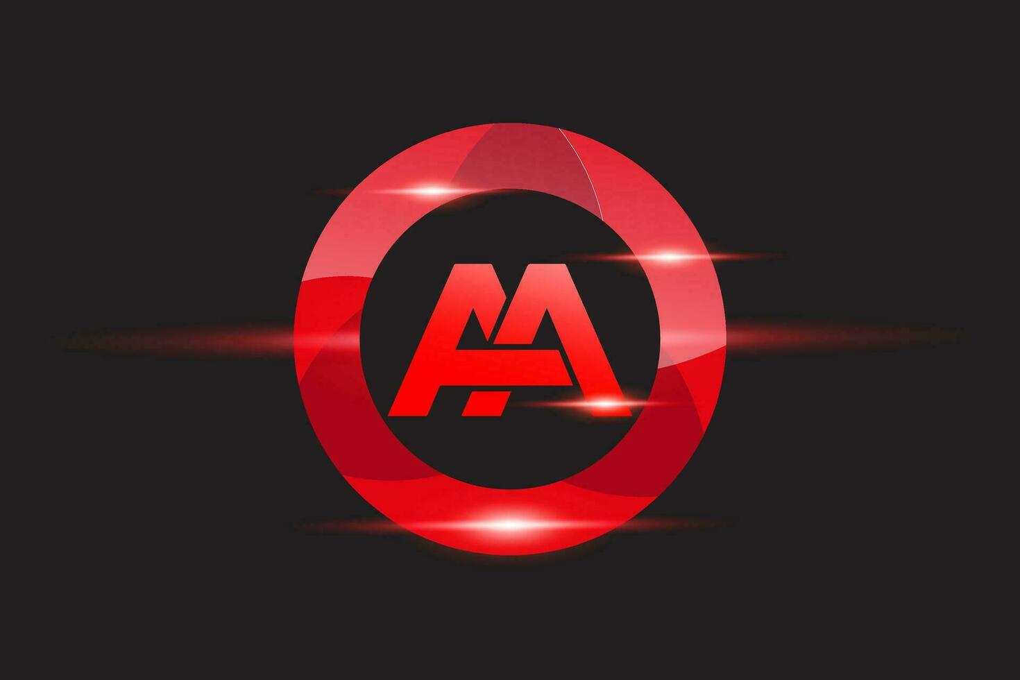 aa rouge logo conception. vecteur logo conception pour entreprise.