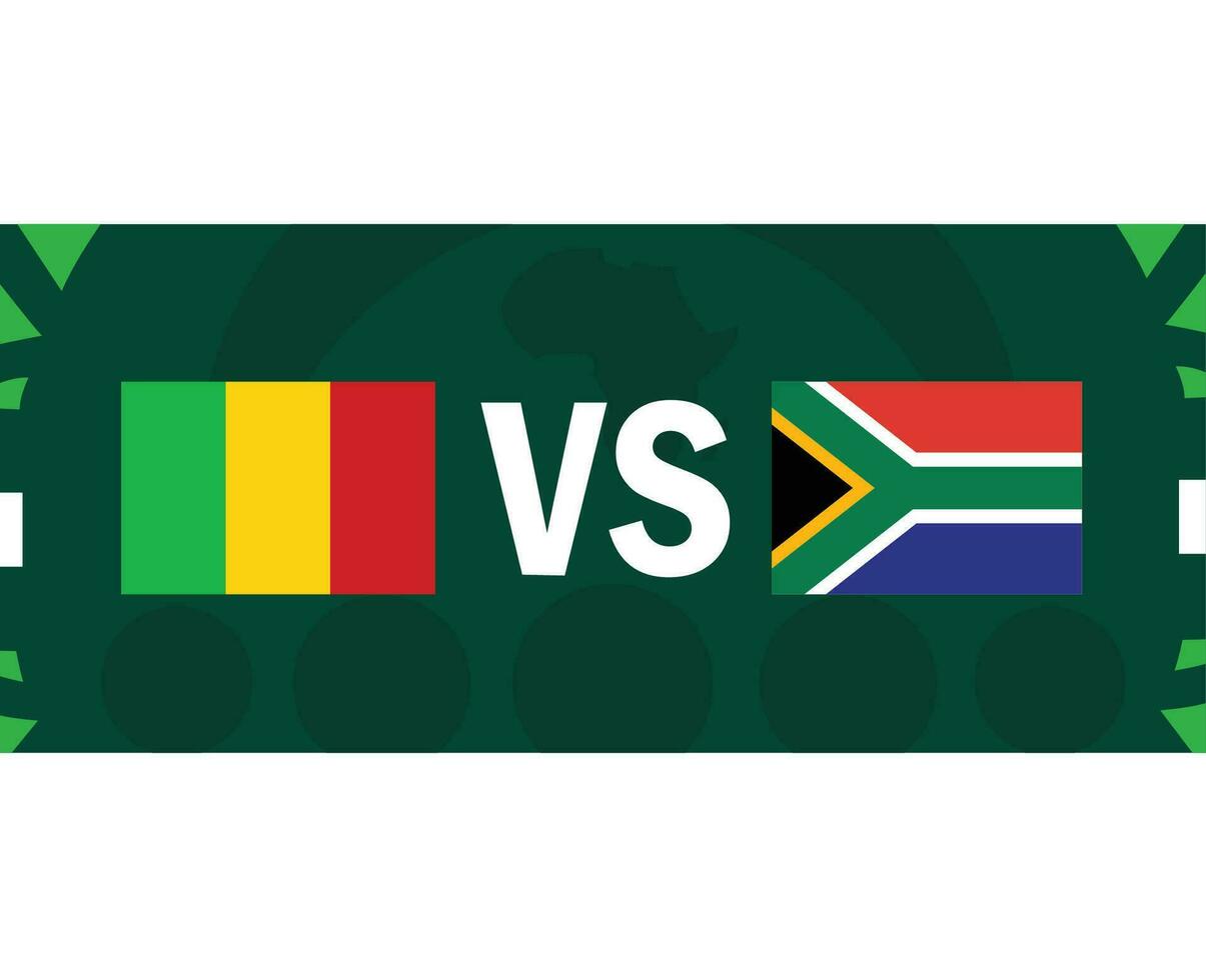 mali et Sud Afrique africain drapeaux nations 2023 des pays conception vecteur