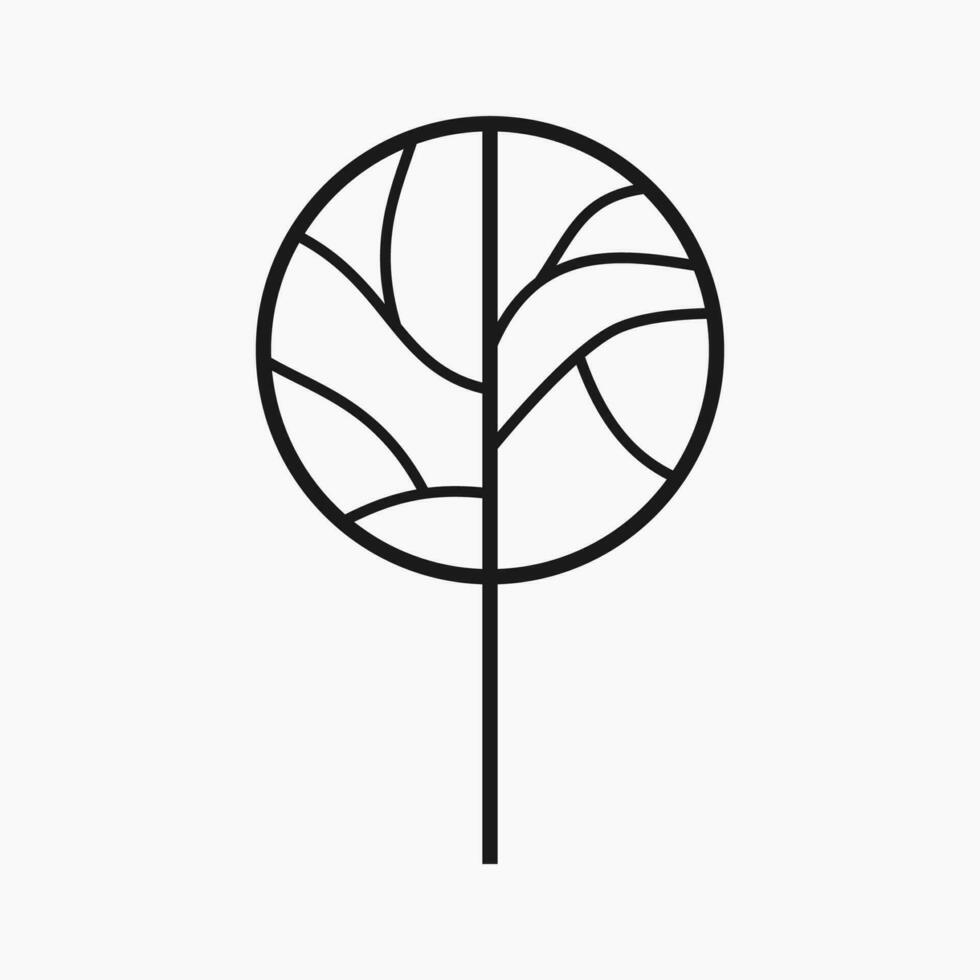 Facile et minimaliste arbre illustration vecteur