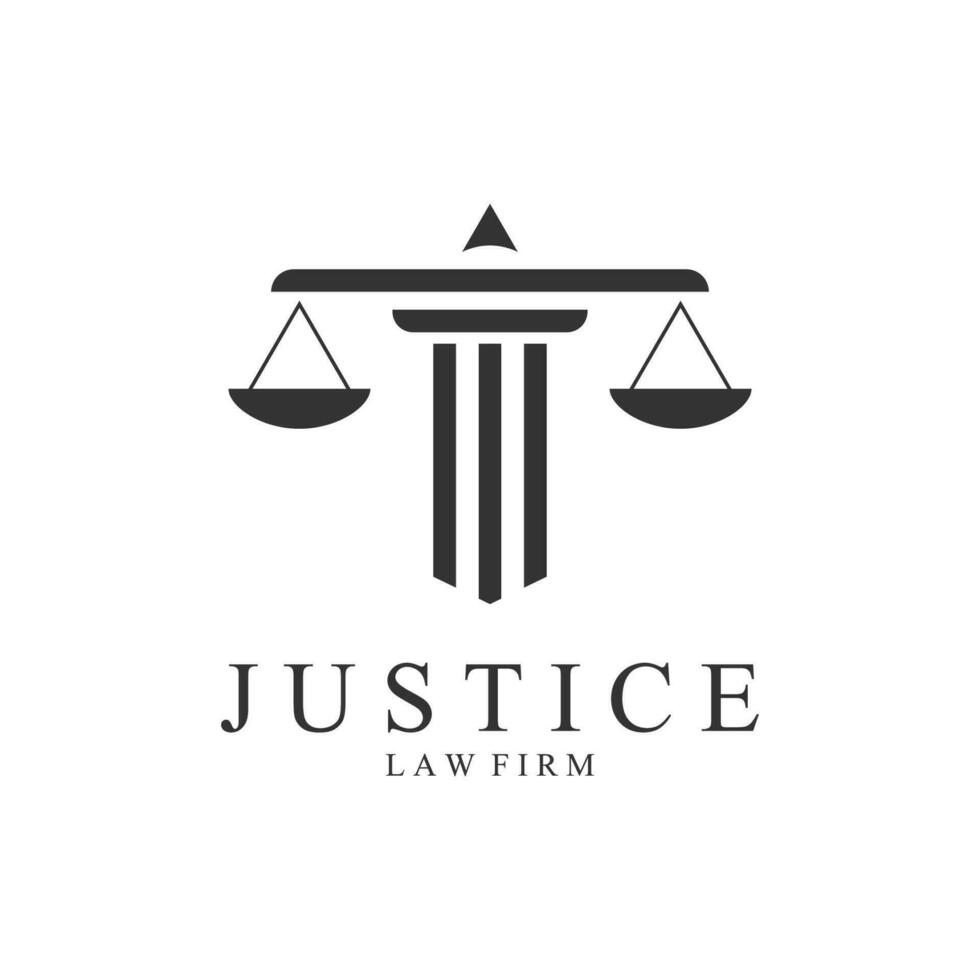 Justice loi logo modèle vecteur illustration