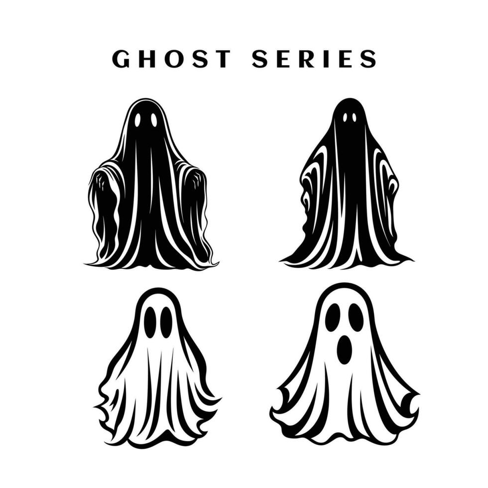 fantôme séries vecteur, illustration ensemble vecteur
