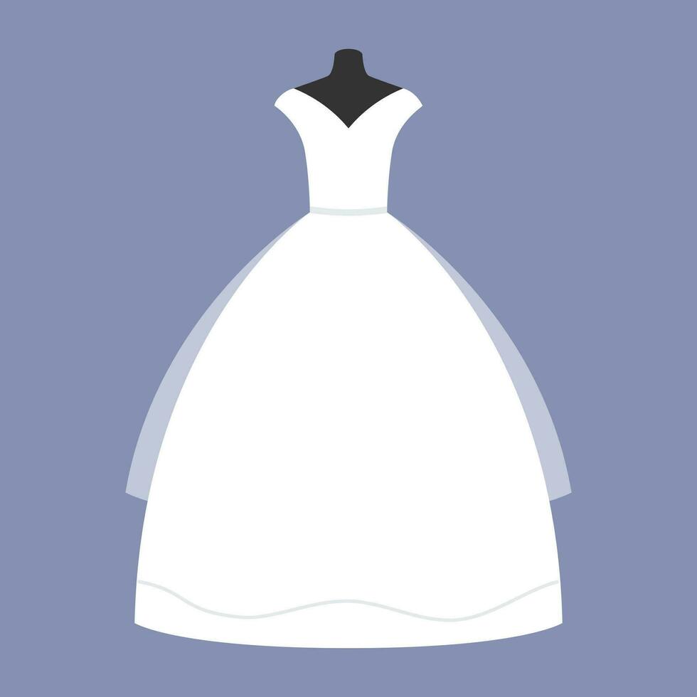 mariage robe dans moderne conception. vecteur illustration.