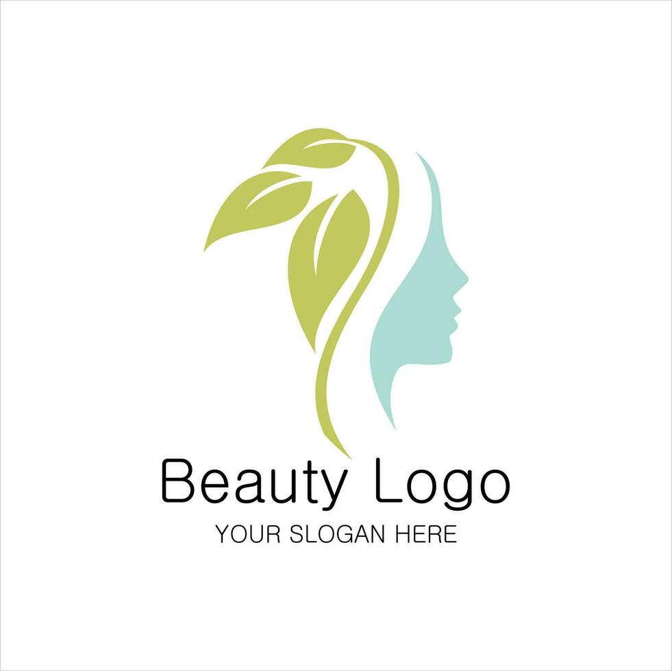 femme visage logo icône vecteur. femme visage logo conception vecteur illustration, fille silhouette pour produits de beauté,