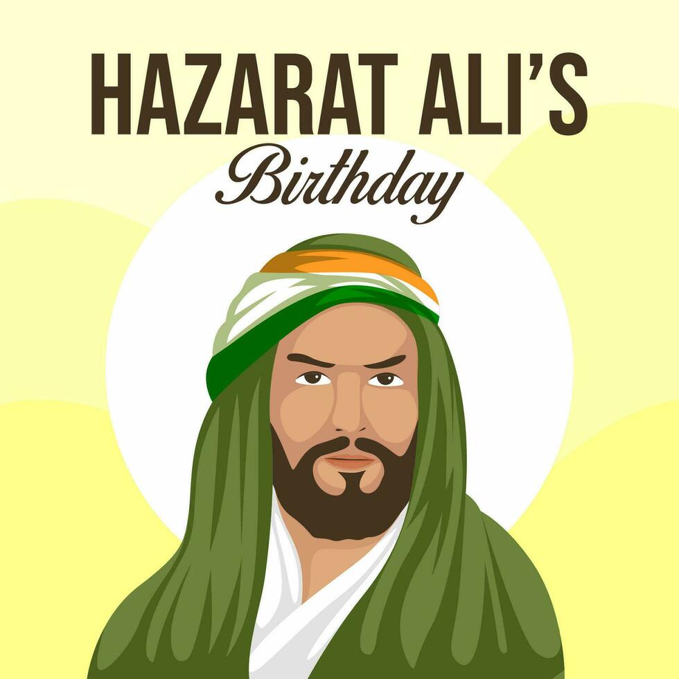 Hazarat celui d'Ali anniversaire. le journée de Inde illustration vecteur Contexte. vecteur eps dix