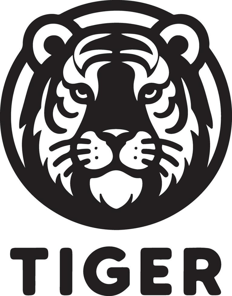 tigre visage vecteur logo illustration, tigre visage vecteur silhouette