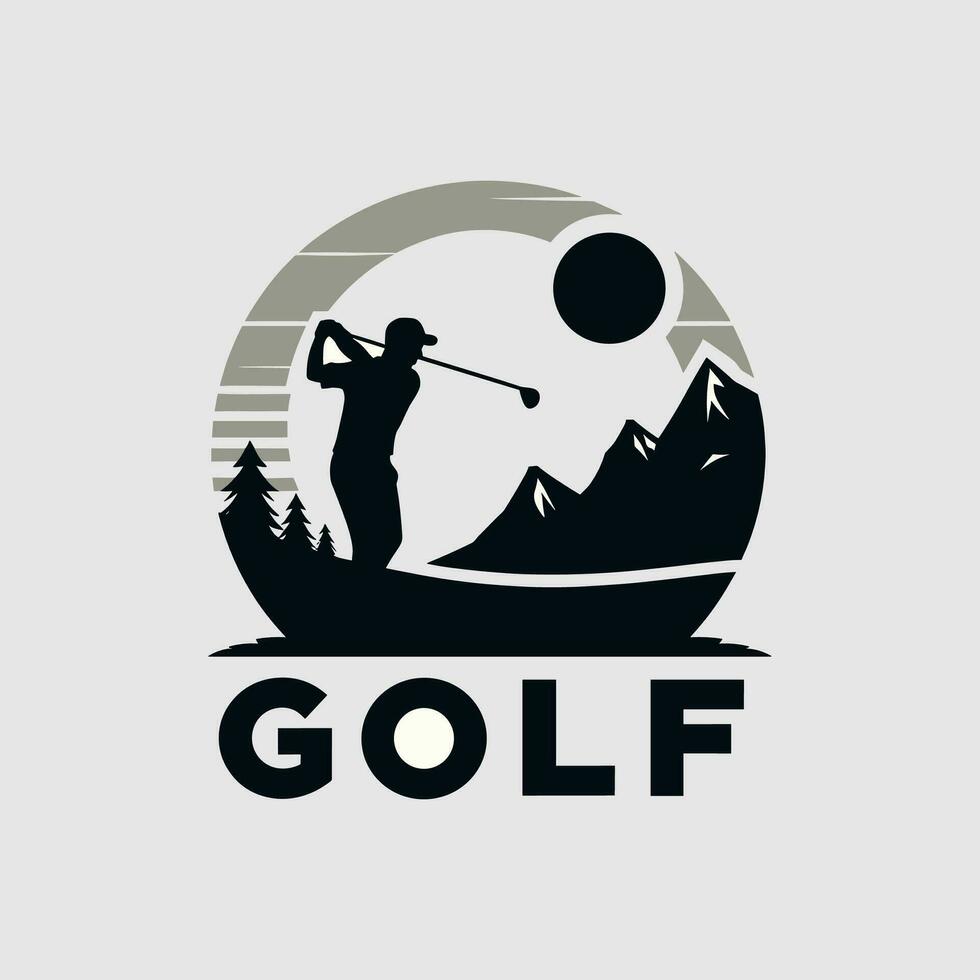 le golf club logo conception inspiration. simple, moderne minimaliste logo vecteur