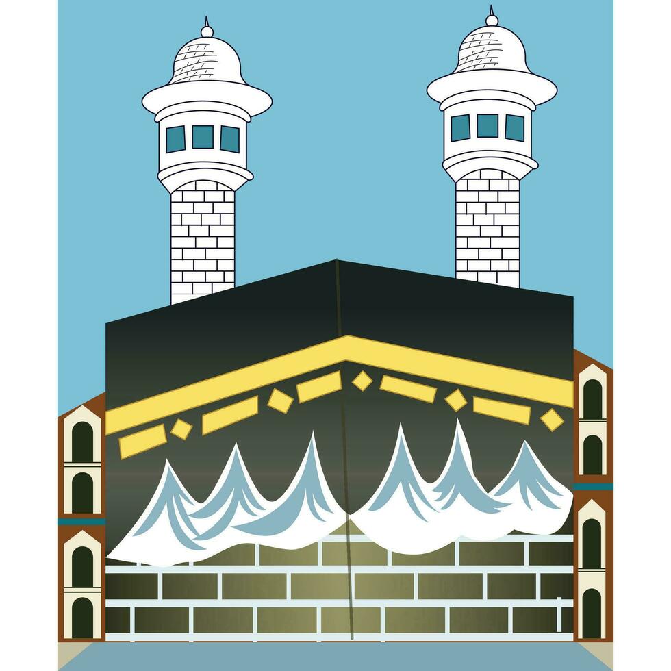 illustration de kaaba Mecque saoudien Saoudite vecteur