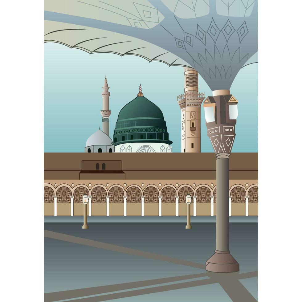 vecteur illustration de médina mosquée