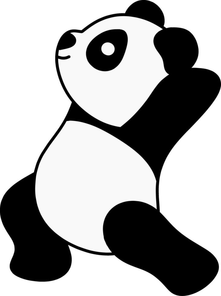 yoga Panda faire des exercices en bonne santé mode de vie illustration vecteur