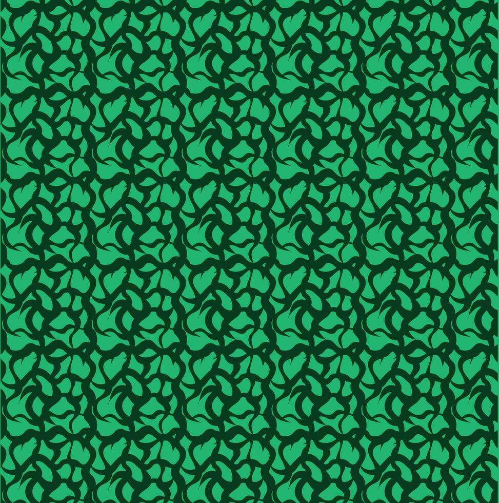 vecteur sans couture texture dans le forme de une noir abstrait modèle sur une vert Contexte