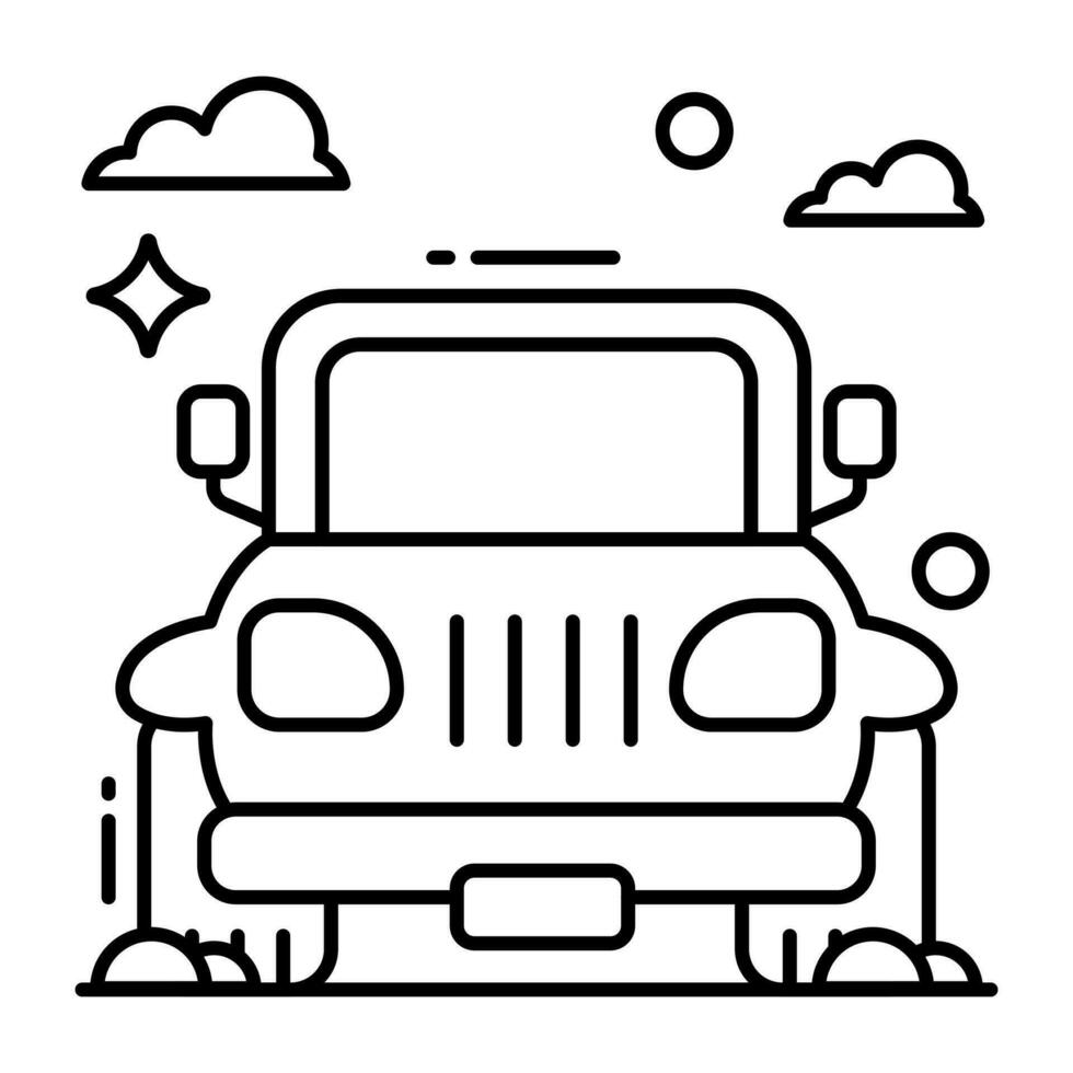 une parfait conception icône de jeep vecteur